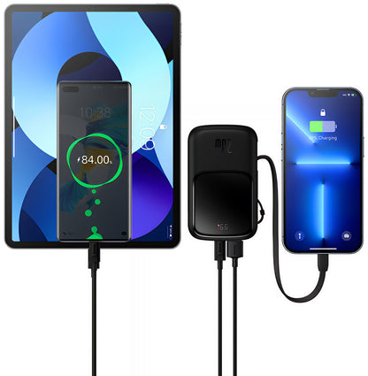 Vanjska baterija Baseus Qpow Pro, 20000mAh, 20W, QC + PD, 1 x Lightning - 1 x USB-A - 1 x USB-C, Crna PPQD060201