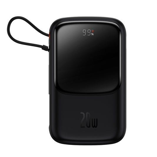 Vanjska baterija Baseus Qpow Pro, 20000mAh, 20W, QC + PD, 1 x Lightning - 1 x USB-A - 1 x USB-C, Crna PPQD040001