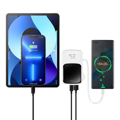 Vanjska baterija Baseus Qpow Pro, 10000mAh, 22.5W, QC + PD, 1 x USB-A - 2 x USB-C, Bijela PPQD020102