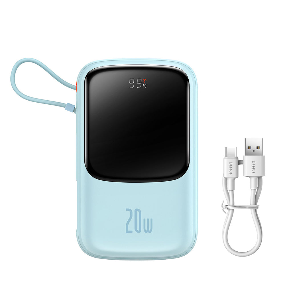 Vanjska baterija Baseus Qpow Pro, 20000mAh, 20W, QC + PD, 1 x Lightning - 1 x USB-A - 1 x USB-C, Plava PPQD030003