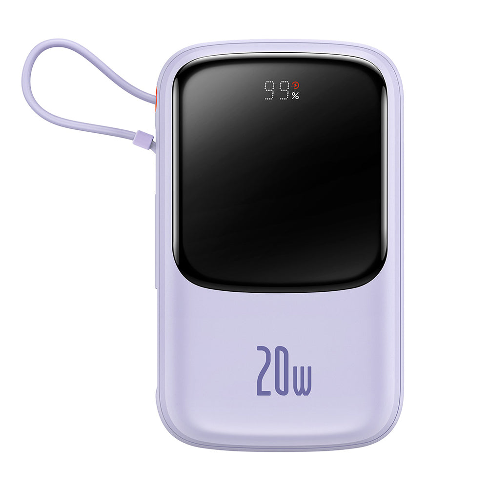 Vanjska baterija Baseus Qpow Pro, 20000mAh, 20W, QC + PD, 1 x Lightning - 1 x USB-A - 1 x USB-C, Ljubičasta PPQD030005