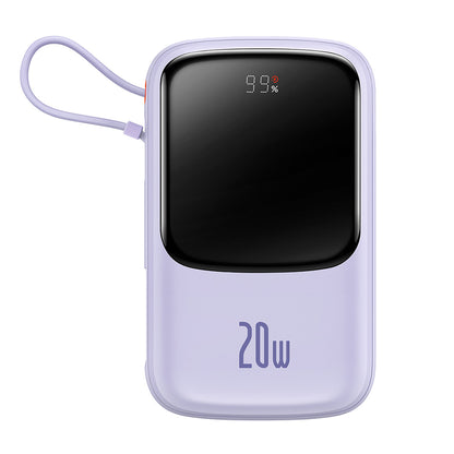 Vanjska baterija Baseus Qpow Pro, 20000mAh, 20W, QC + PD, 1 x Lightning - 1 x USB-A - 1 x USB-C, Ljubičasta PPQD030005