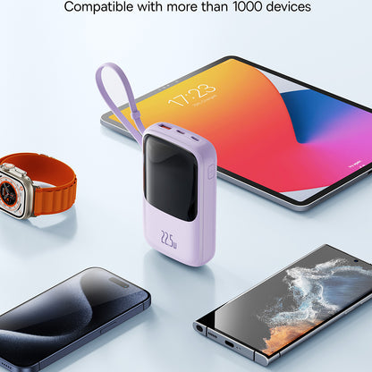 Vanjska baterija Baseus Qpow Pro+, 10000mAh, 22.5W, QC + PD, 1 x USB-A - 2 x USB-C, Ljubičasta P10067101513-00