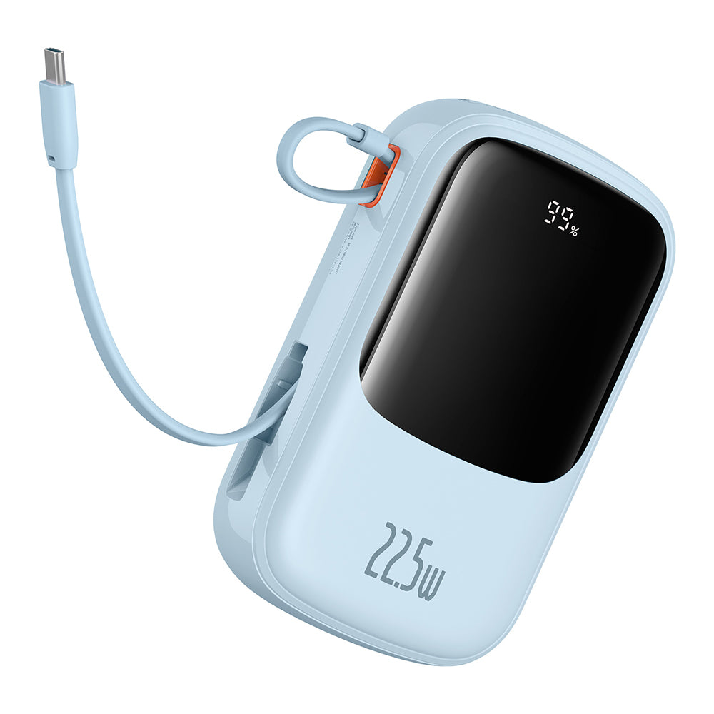 Vanjska baterija Baseus Qpow Pro+, 20000mAh, 22.5W, QC + PD, 1 x USB-A - 2 x USB-C, Plava P10067103313-00