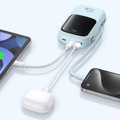 Vanjska baterija Baseus Qpow Pro+, 20000mAh, 22.5W, QC + PD, 1 x USB-A - 2 x USB-C, Plava P10067103313-00