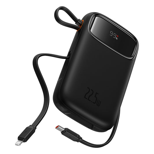 Vanjska baterija Baseus Qpow Pro+, 20000mAh, 22.5W, QC + PD, 1 x Lightning - 1 x USB-A - 2 x USB-C, Crna P10055002113-00