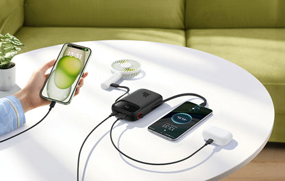 Vanjska baterija Baseus Qpow2, 20000mAh, 30W, QC + PD, 1 x USB-A - 3 x USB-C, Crna P10055009113-00