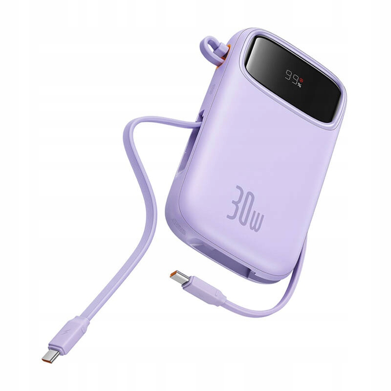 Vanjska baterija Baseus Qpow2, 10000mAh, 30W, QC + PD, 1 x USB-A - 3 x USB-C, Ljubičasta P10055008513-00