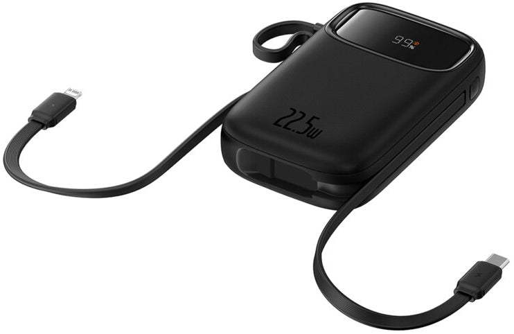 Vanjska baterija Baseus Qpow2, 10000mAh, 22.5W, QC + PD, 1 x Lightning - 1 x USB-A - 2 x USB-C, Crna P10055003113-00