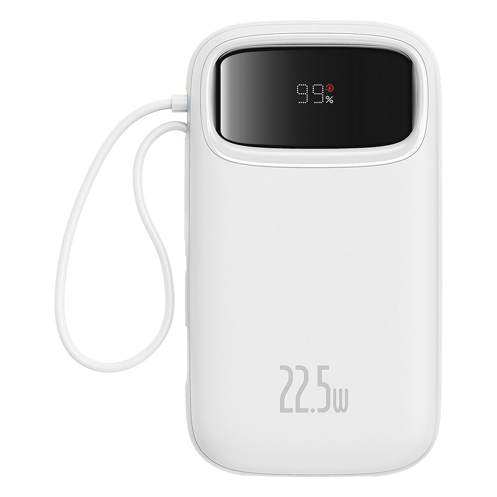 Vanjska baterija Baseus Qpow2, 20000mAh, 22.5W, QC + PD, 1 x Lightning - 1 x USB-A - 2 x USB-C, Bijela P10055002223-00