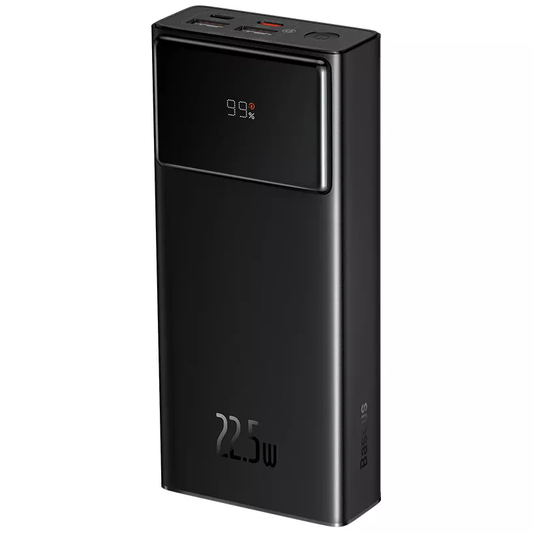 Vanjska baterija Baseus Star Lord, 30000mAh, 22.5W, QC + PD, 1 x USB-C - 2 x USB-A, Crna PPXJ080101