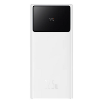 Vanjska baterija Baseus Star Lord, 30000mAh, 22.5W, QC + PD, 1 x USB-C - 2 x USB-A, Bijela PPXJ080102