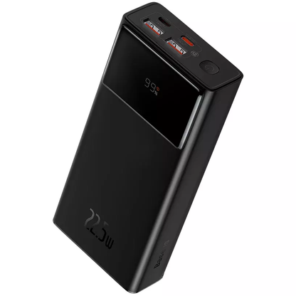 Vanjska baterija Baseus Star Lord, 30000mAh, 22.5W, QC + PD, 1 x USB-C - 2 x USB-A, Crna PPXJ080101