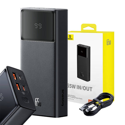 Vanjska baterija Baseus Star Lord, 20000mAh, 65W, QC + PD, 1 x USB-C - 2 x USB-A, Crna P10022906113-00
