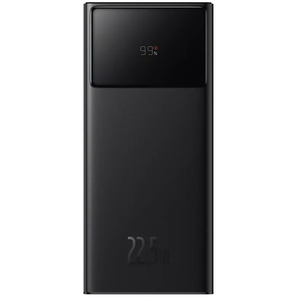 Vanjska baterija Baseus Star Lord, 30000mAh, 22.5W, QC + PD, 1 x USB-C - 2 x USB-A, Crna PPXJ080101