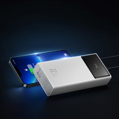 Prijenosna baterija Baseus Star Lord, 20000mAh, 22.5W, QC + PD, 1 x USB-C - 2 x USB-A, Bijela PPXJ080002