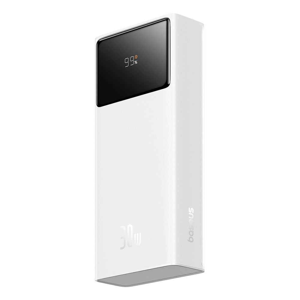 Vanjska baterija Baseus Star Lord, 20000mAh, 30W, QC + PD, 1 x USB-C - 2 x USB-A, Bijela P10022904213-00