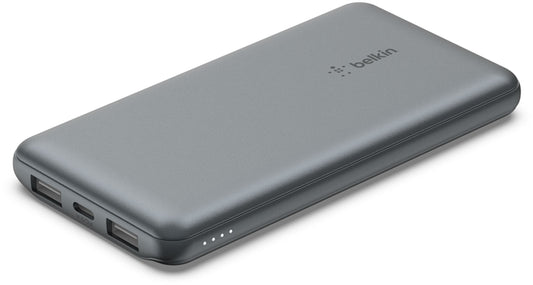 Vanjska baterija Belkin BoostCharge, 10000mAh, 15W, 1 x USB-C - 2 x USB-A, Siva BPB011btGY