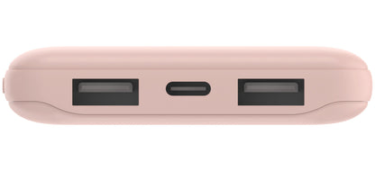 Vanjska baterija Belkin BoostCharge, 10000mAh, 15W, 1 x USB-C - 2 x USB-A, Roza BPB011btRG