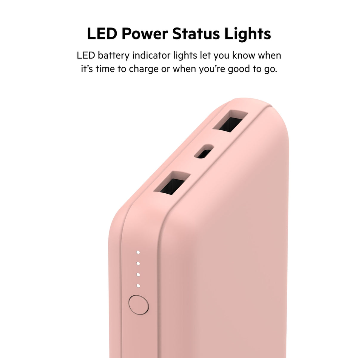 Vanjska baterija Belkin BoostCharge, 20000mAh, 15W, 1 x USB-C - 2 x USB-A, Ružičasto zlatna BPB012btRG