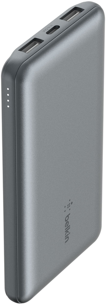 Vanjska baterija Belkin BoostCharge, 10000mAh, 15W, 1 x USB-C - 2 x USB-A, Siva BPB011btGY