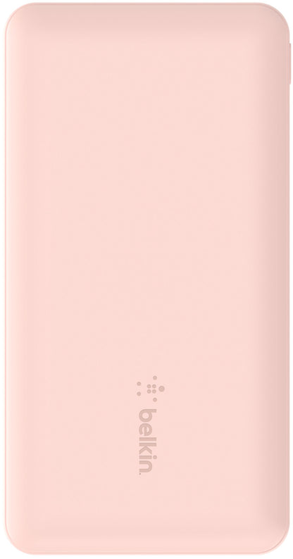 Vanjska baterija Belkin BoostCharge, 10000mAh, 15W, 1 x USB-C - 2 x USB-A, Roza BPB011btRG