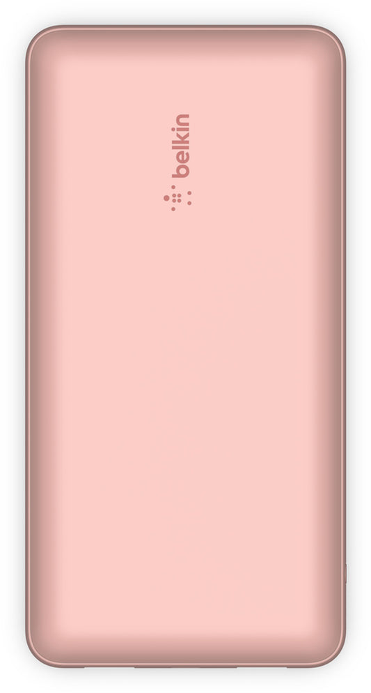 Vanjska baterija Belkin BoostCharge, 20000mAh, 15W, 1 x USB-C - 2 x USB-A, Ružičasto zlatna BPB012btRG