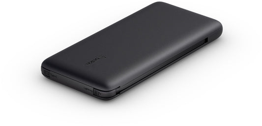 Vanjska baterija Belkin BoostCharge Plus, 10000mAh, 23W, QC + PD, 1 x Lightning - 2 x USB-C, Crna BPB006btBLK
