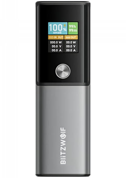 Vanjska baterija BlitzWolf BW-P23, 14000mAh, 100W, QC + PD, 1 x USB-A - 1 x USB-C, Siva