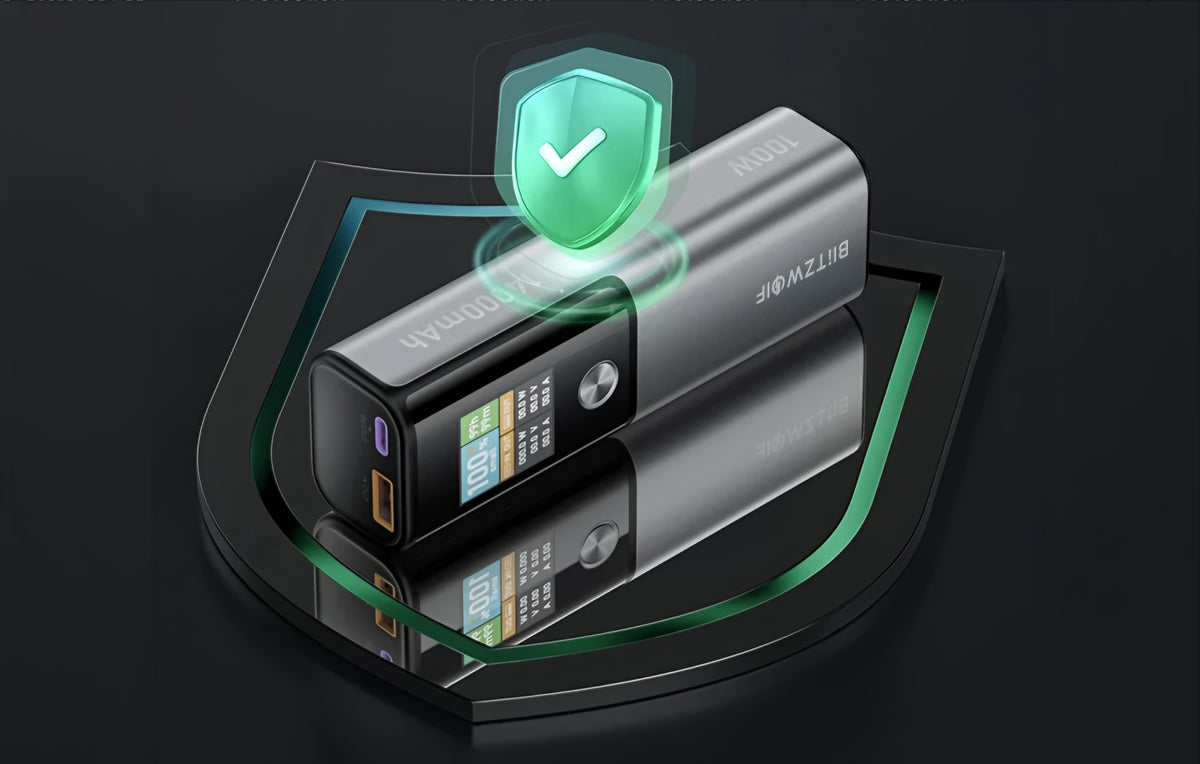 Vanjska baterija BlitzWolf BW-P23, 14000mAh, 100W, QC + PD, 1 x USB-A - 1 x USB-C, Siva