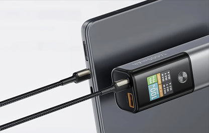 Vanjska baterija BlitzWolf BW-P23, 14000mAh, 100W, QC + PD, 1 x USB-A - 1 x USB-C, Siva