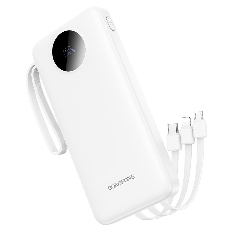Vanjska baterija Borofone BJ53 Power, 10000mAh, 10W, 1 x Lightning - 1 x microUSB - 1 x USB-A - 1 x USB-C, Bijela