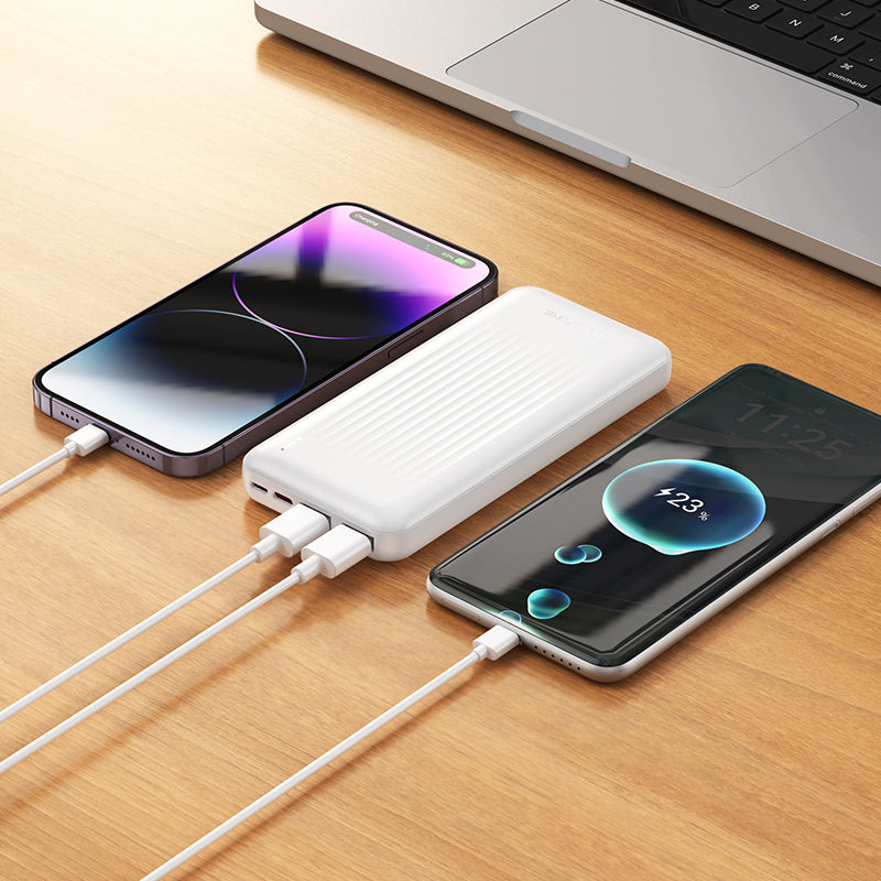 Vanjska baterija Borofone BJ78 Clever, 10000mAh, 10W, 2 x USB-A, Bijela