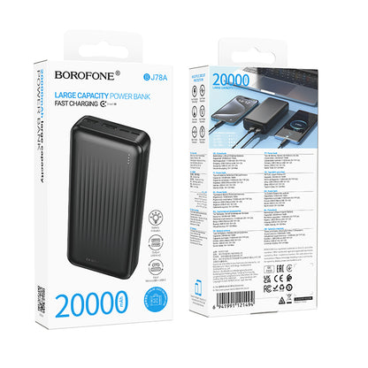 Vanjska baterija Borofone BJ78A Clever, 20000mAh, 10W, 2 x USB-A, Crna