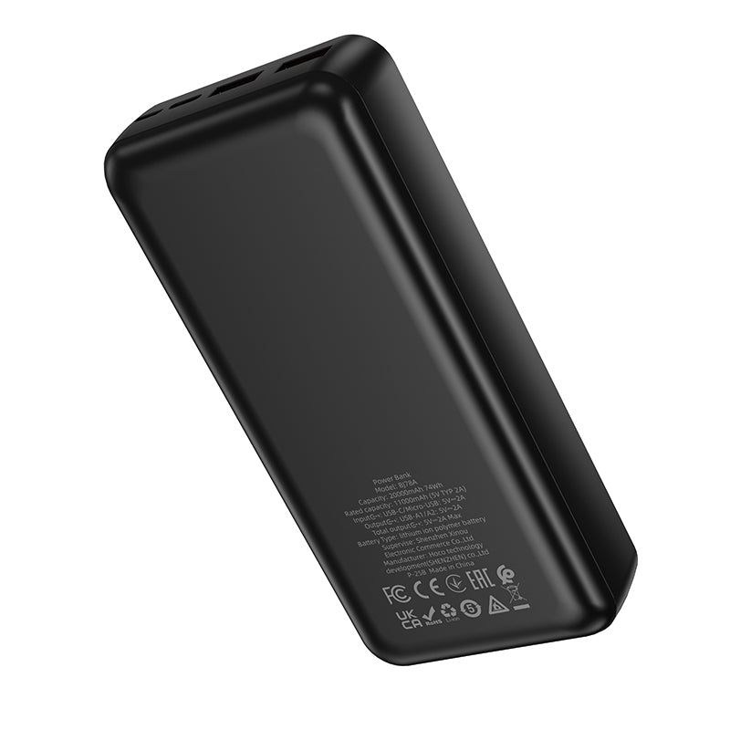 Vanjska baterija Borofone BJ78A Clever, 20000mAh, 10W, 2 x USB-A, Crna