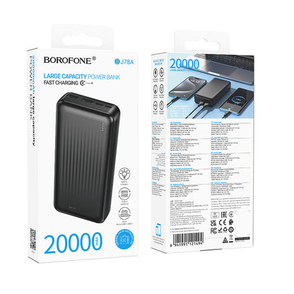 Vanjska baterija Borofone BJ78A Clever, 20000mAh, 10W, 2 x USB-A, Crna