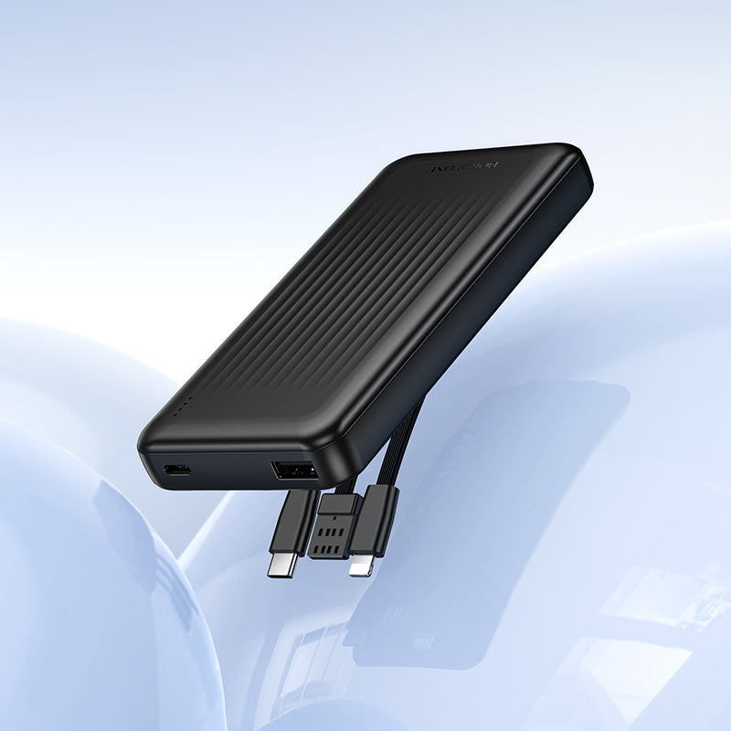 Vanjska baterija Borofone BJ79 Clever, 10000mAh, 10W, 1 x Lightning - 1 x USB-A - 1 x USB-C, Crna