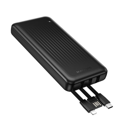 Vanjska baterija Borofone BJ79 Clever, 10000mAh, 10W, 1 x Lightning - 1 x USB-A - 1 x USB-C, Crna