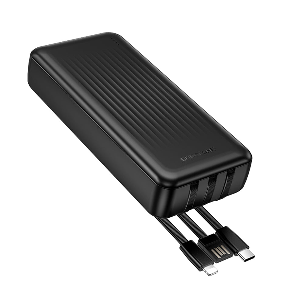 Vanjska baterija Borofone BJ79 Clever, 20000mAh, 10W, 1 x Lightning - 1 x USB-A - 1 x USB-C, Crna