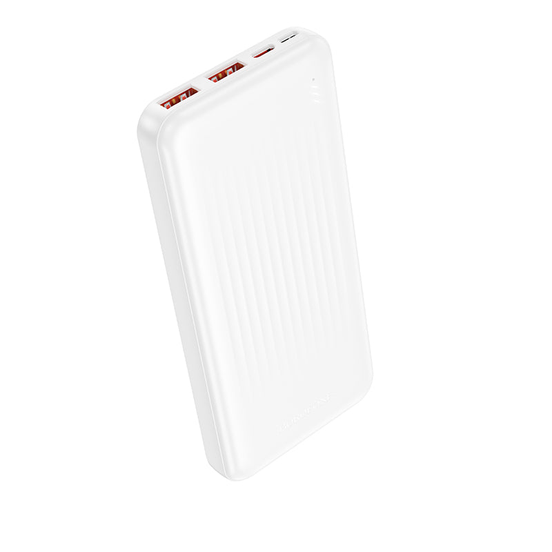Vanjska baterija Borofone BJ80A Clever, 10000mAh, 22.5W, QC + PD, 1 x USB-C - 2 x USB-A, Bijela