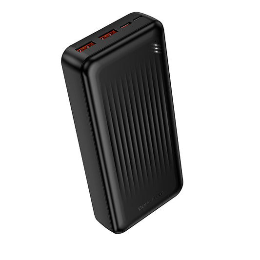 Vanjska baterija Borofone BJ80A Clever, 20000mAh, 22.5W, QC + PD, 1 x USB-C - 2 x USB-A, Crna