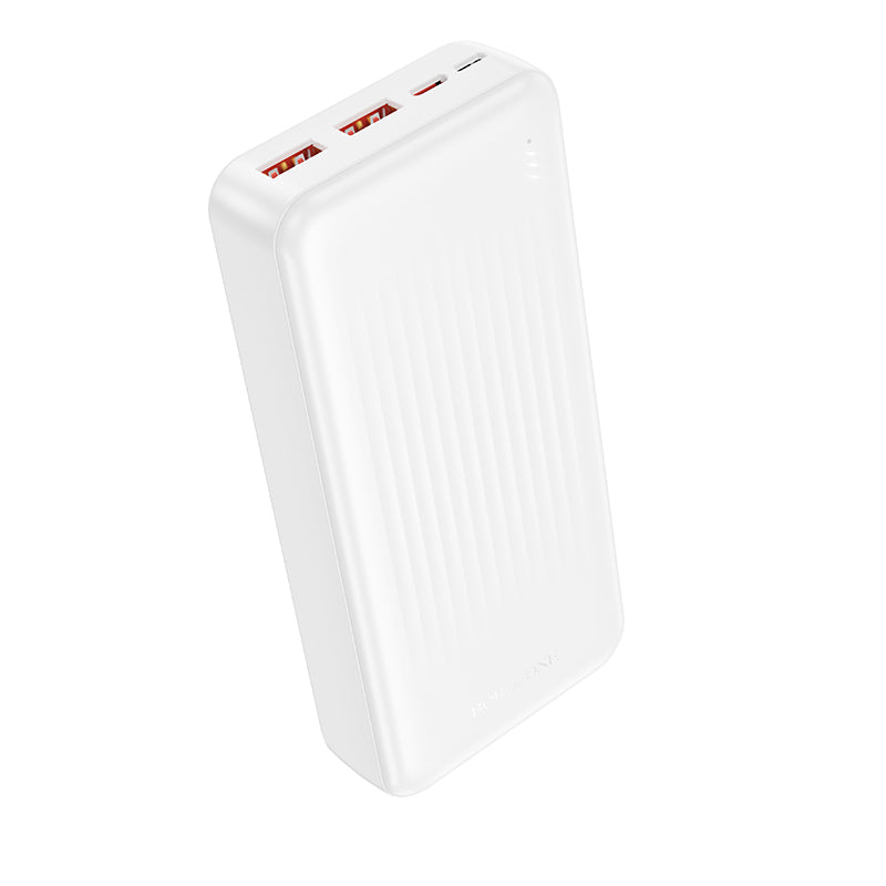 Vanjska baterija Borofone BJ80A Clever, 20000mAh, 22.5W, QC + PD, 1 x USB-C - 2 x USB-A, Bijela