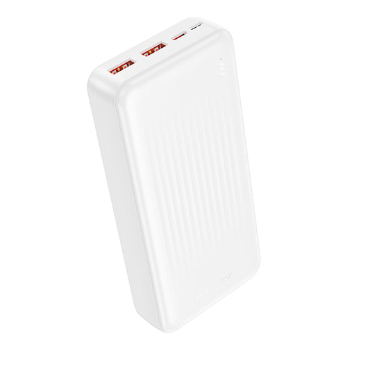 Vanjska baterija Borofone BJ80A Clever, 20000mAh, 22.5W, QC + PD, 1 x USB-C - 2 x USB-A, Bijela