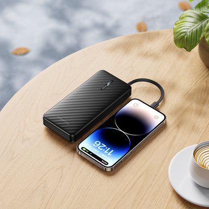 Vanjska baterija Borofone BJ84 Smooth, 10000mAh, 10W, 1 x Lightning - 1 x microUSB - 1 x USB-A - 1 x USB-C, Crna