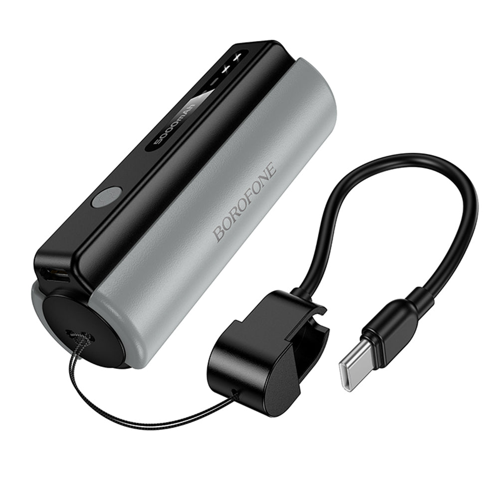 Vanjska baterija Borofone BJ87 Star, 5000mAh, 10W, 1 x USB-C, Siva