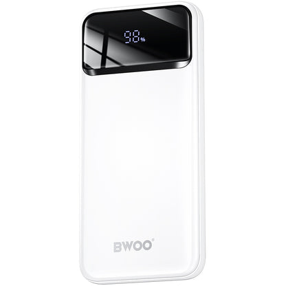 Vanjska baterija BWOO BO-P34, 10000mAh, 22.5W, QC + PD, 1 x USB-C - 2 x USB-A, Bijela