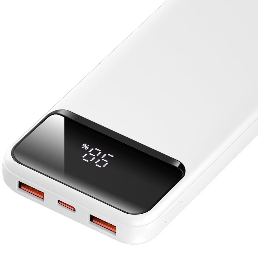Vanjska baterija BWOO BO-P34, 10000mAh, 22.5W, QC + PD, 1 x USB-C - 2 x USB-A, Bijela