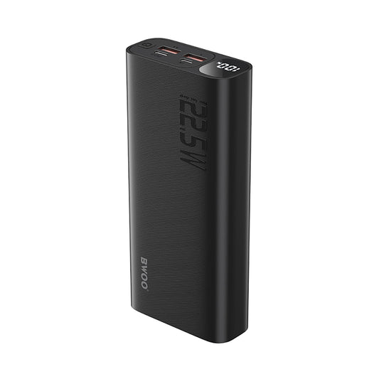 Vanjska baterija BWOO BO-P44, 20000mAh, 22.5W, QC + PD, 1 x USB-C - 2 x USB-A, Crna