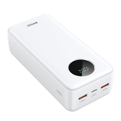 Vanjska baterija BWOO BO-P64, 30000mAh, 22.5W, QC + PD, 1 x USB-C - 2 x USB-A, Bijela