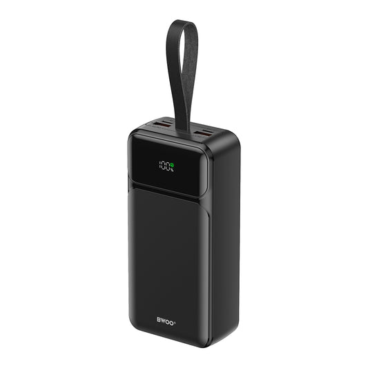 Vanjska baterija BWOO BO-P66, 30000mAh, 65W, QC + PD, 1 x USB-C - 2 x USB-A, Crna